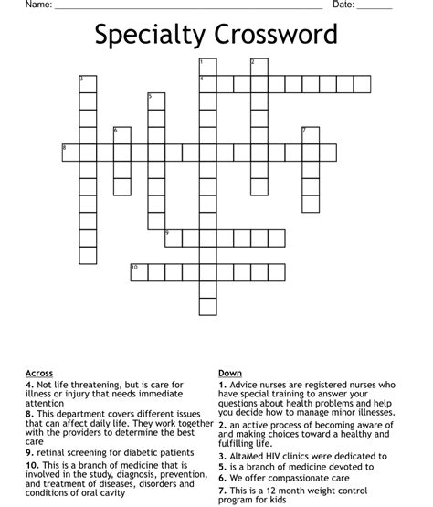Md specialty crossword. Things To Know About Md specialty crossword. 